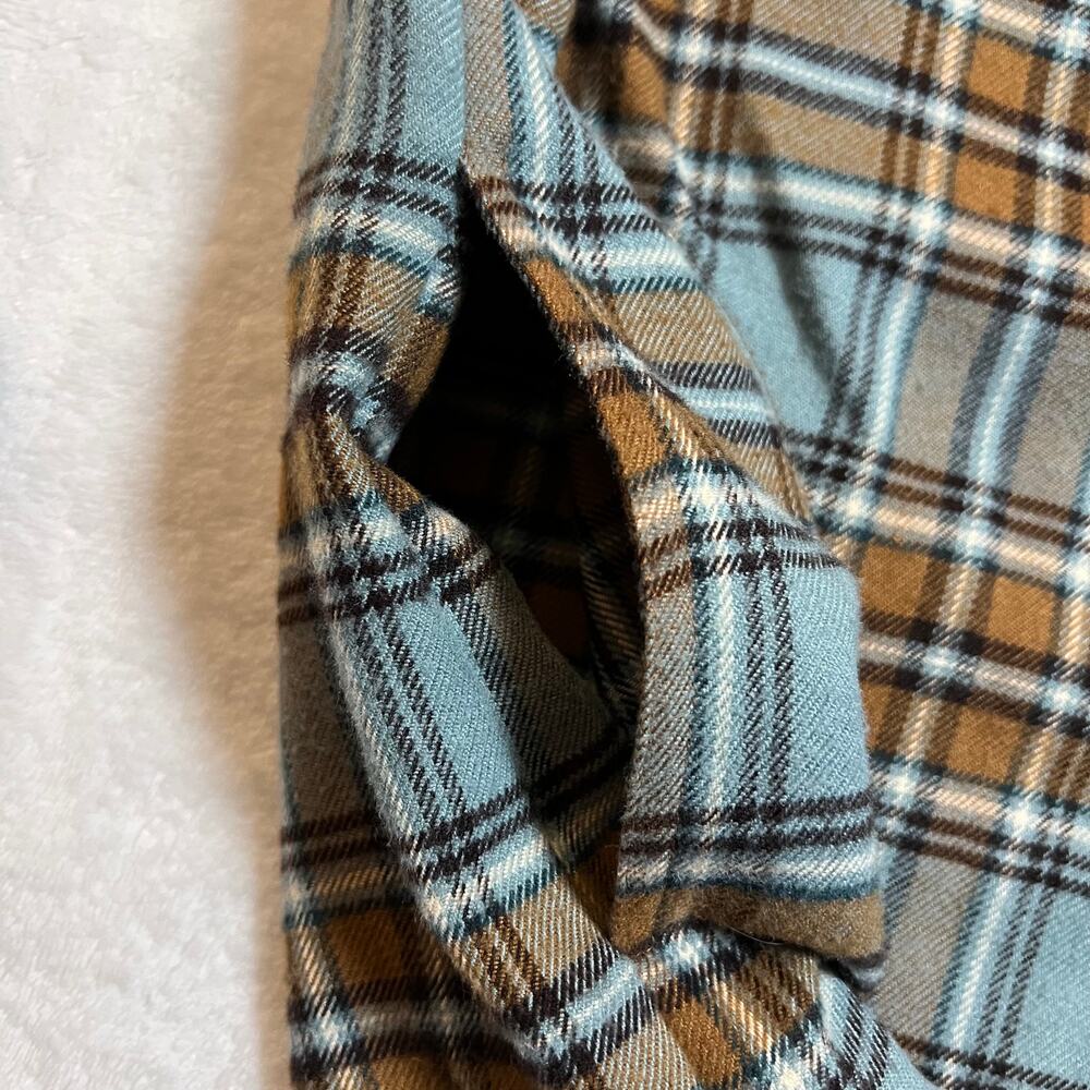 Norton Mcnaughton Petites Western Plaid Flannel Button Up Shirt Jacket Size PL - Picture 7 of 11